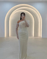 Lace Sequins Long Sleeve Mermaid Evening dress floor-Length