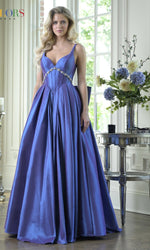 Statement-Bow Long Prom Dress: Colors Dress 3922