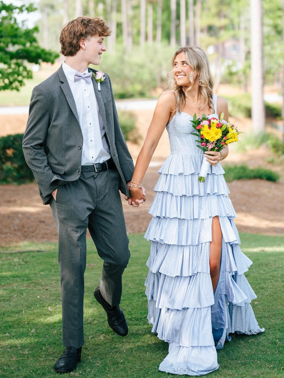 Gorgeous Royal Blue A-Line Off The Shoulder Long Beaded Prom Dress