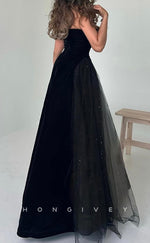 L2786 - Bateau Sleeveless A-Line Party Prom Evening Dress