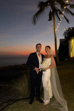 Stunning Mermaid Strapless White Corset Wedding Dress with Ruched