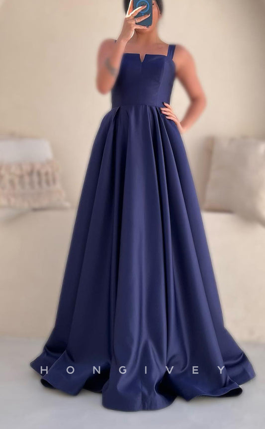 L2946 - Satin A-Line Sleeveless  Empire Party Prom Evening Dress