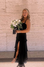 Cantaloupe Orange Ruched A-Line Corset Tiered Long Party Dresss