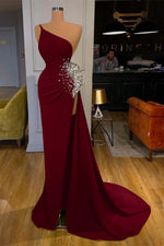 Exquisite Off the Shoulder Black Sleeveless Mermaid Prom Dress with Flower