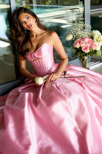 Strapless Satin Prom Ball Gown: Ava Presley 47223