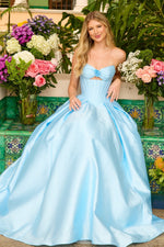 Strapless Satin Prom Ball Gown: Ava Presley 47223