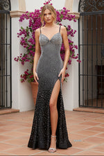 Strappy Long Pearl Prom Dress Ava Presley