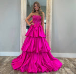 A Line Satin Prom Dresses Long Sweetheart Lace Appliqued Evening Dresses