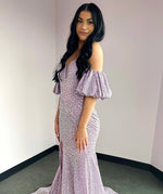 Mermaid Glittery Sequin Beaded Prom Dresses Long Sweetheart Party Dresses