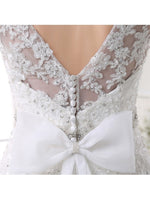 Bateau Neck Trumpet/Mermaid Wedding Dress