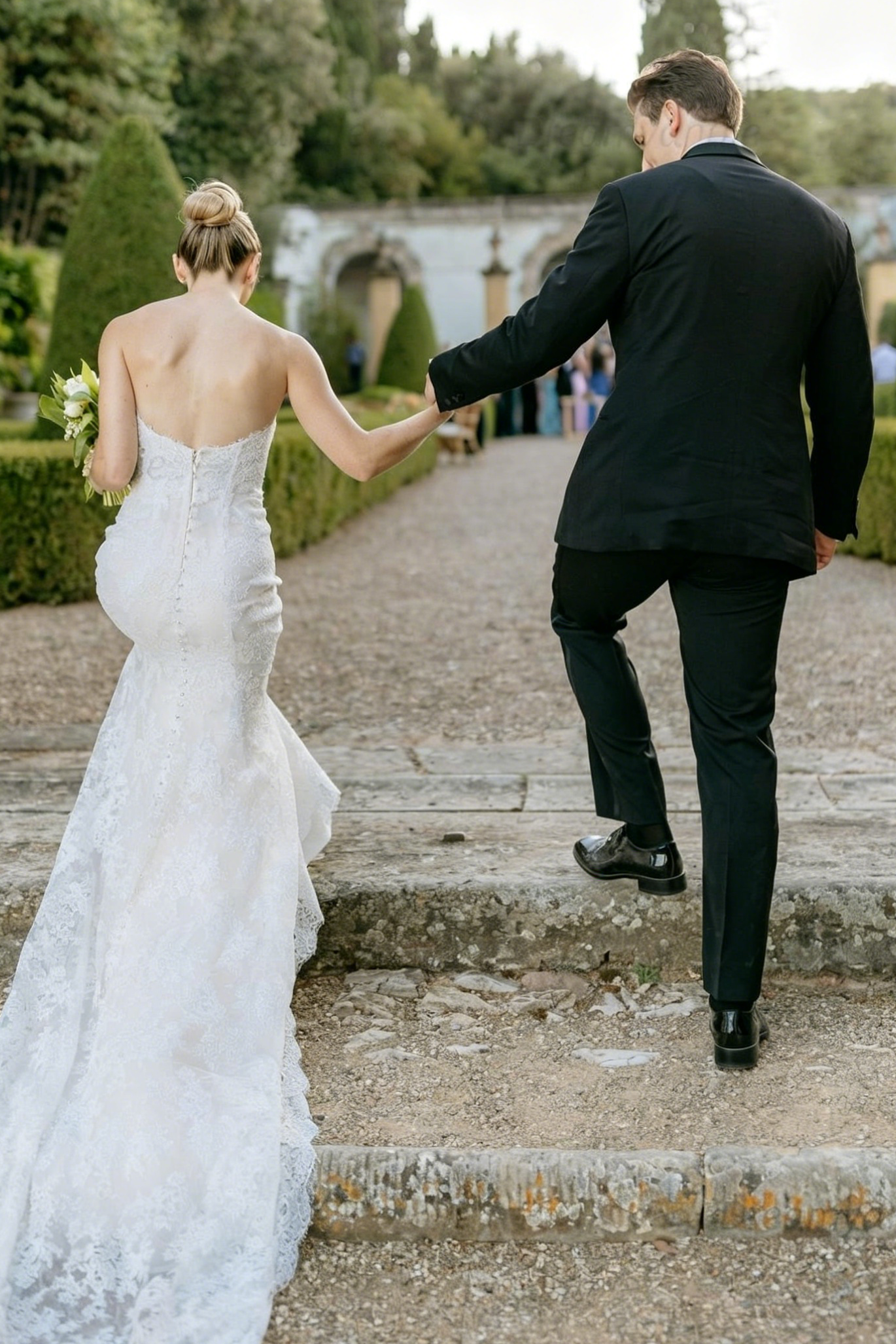 Lace High Neck Long Sleeve Mermaid Floor-Length Wedding Dress