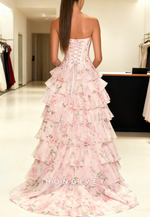 Sweetheart A-Line Tassel Slit Prom Dress