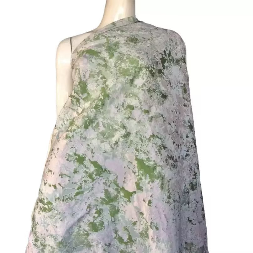 Evening Gown Elegant Jacquard Floral Dress Prom Floor Length Sleeveless One Shoulder Ruffle with Slid Split Green Wedding Guest Dress