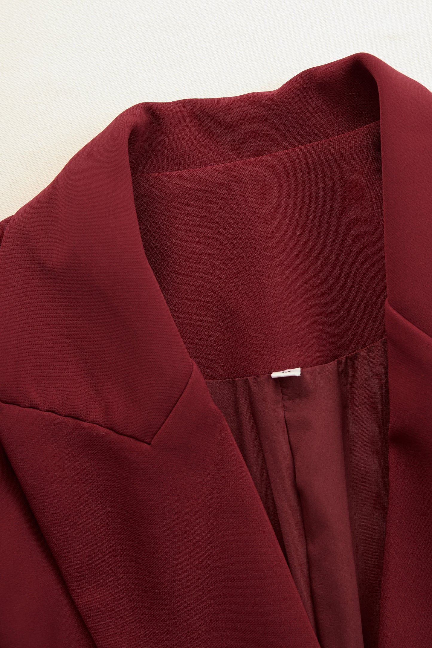 Elegant White V-Neck Long Sleeves Tailored Blazer Midi Dress