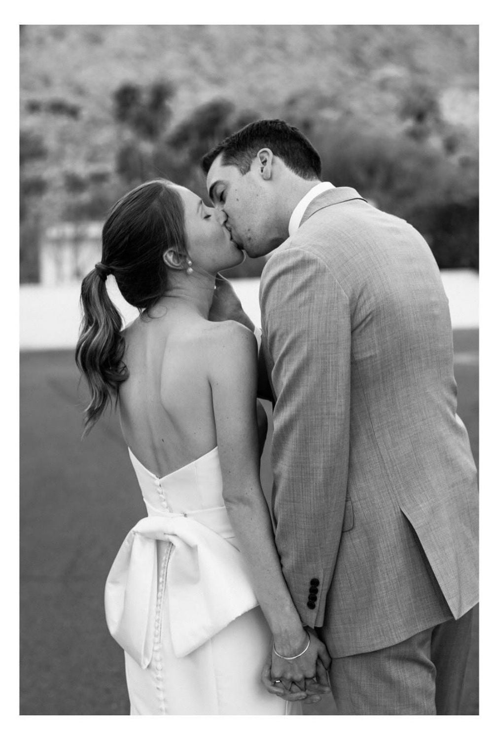 Elegant Mermaid Strapless White Satin Long Wedding Dress with Bowknot