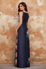 Sleeveless Flowers Floral Print Mermaid Evening Dress