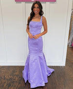 Mermaid Satin Crystal Beaded Prom Dresses Long Sleeveless Plus Size Evening Gowns