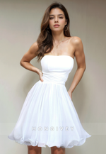 Sweetheart A-Line Strapless Sleeveless Short Party Homecoming Dress