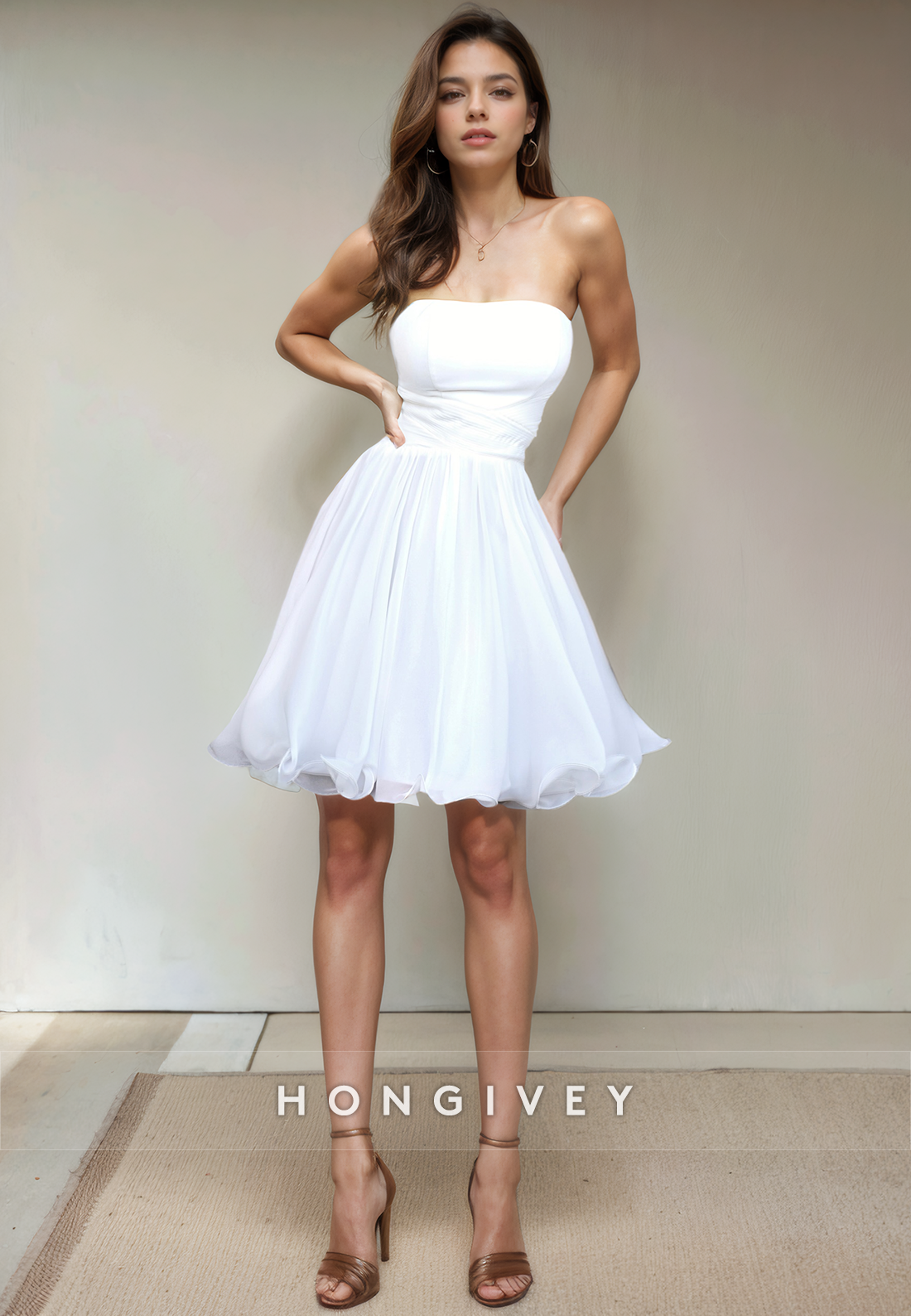 Sweetheart A-Line Strapless Sleeveless Short Party Homecoming Dress