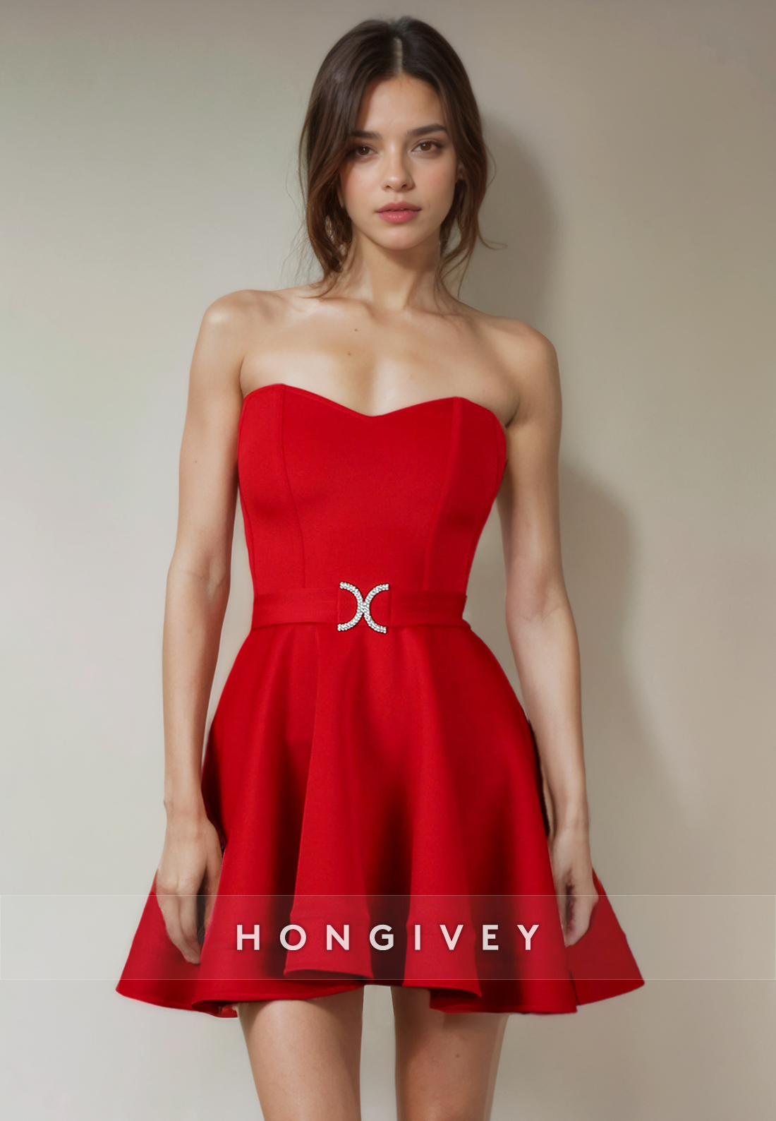 A-Line Sweetheart Sleeveless Short Party Homecoming Dress