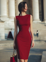 Elegant Princess-Seamed Sheath Dress