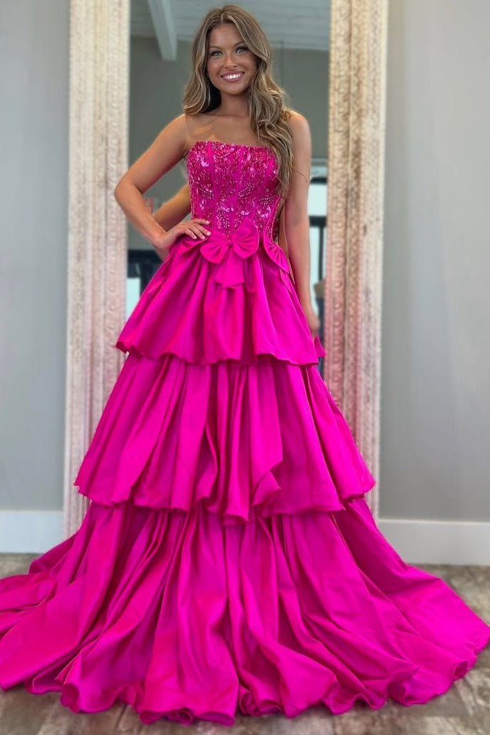 A Line Satin Prom Dresses Long Sweetheart Lace Appliqued Evening Dresses