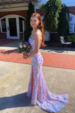 Cute Mermaid Sweetheart Sequins Prom Dresses