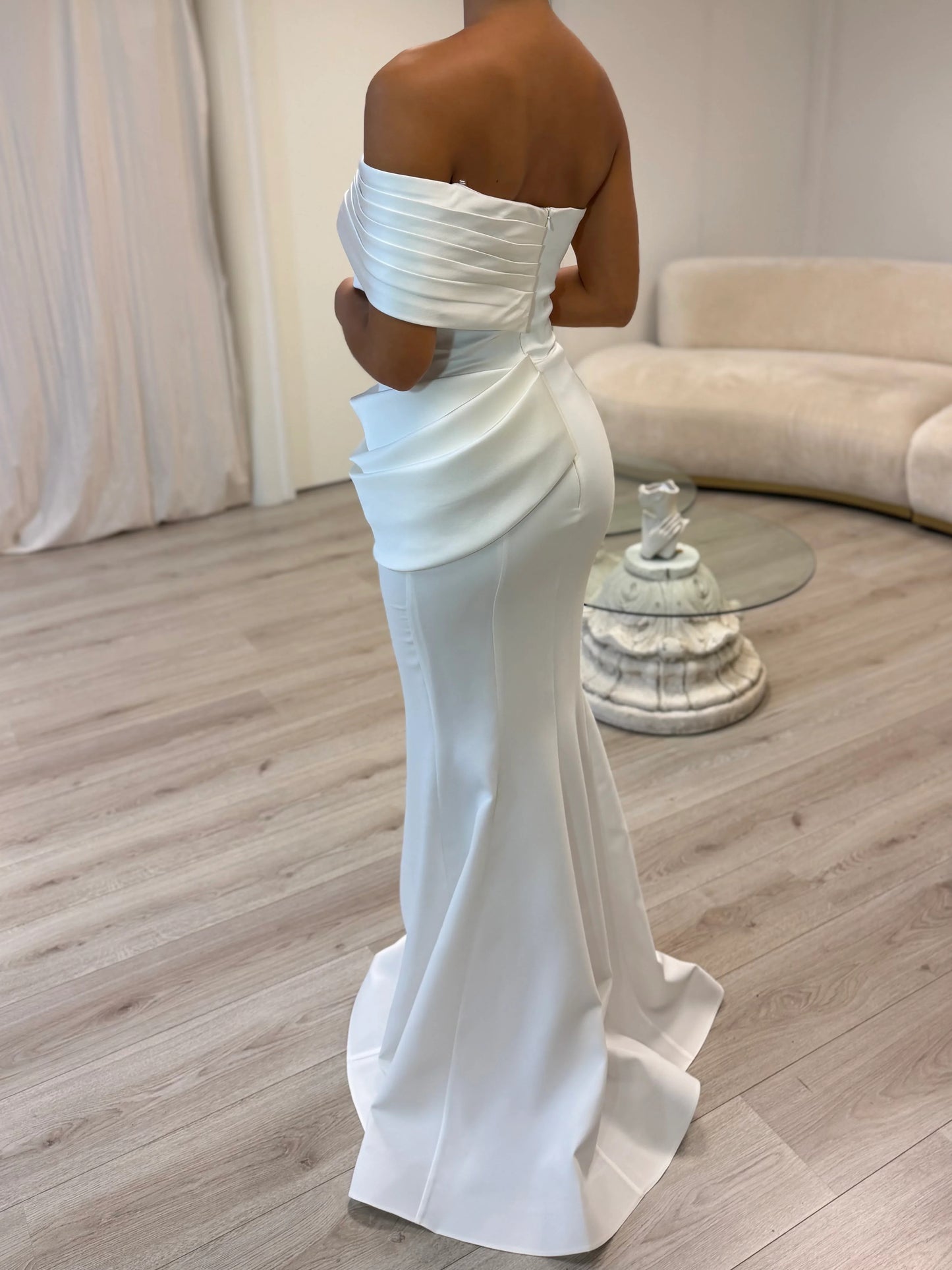 Elegant One Shoulder Sleeveless Mermaid Floor-Length Evening Dress