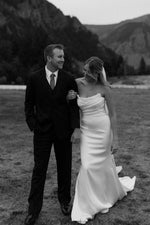 Romantic Mermaid Cowl Neck Wedding Dresses