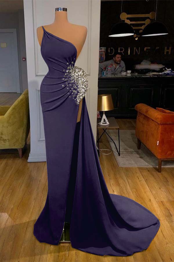 Exquisite Off the Shoulder Black Sleeveless Mermaid Prom Dress with Flower