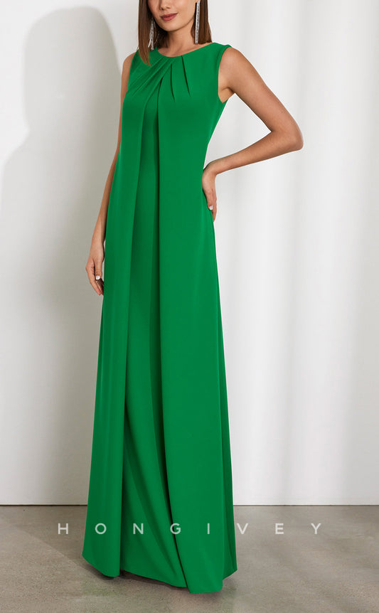 HM262 - Simple & Casual Round Sleeveless Floor-Length Cocktail Dress