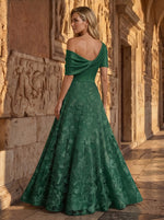 A-Line Floor Length One Shoulder Long Mother of the Bride Dresses with Lace