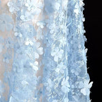 Lace Flowers Half Sleeve A-Line Floor-Llength Applique Evening Dress