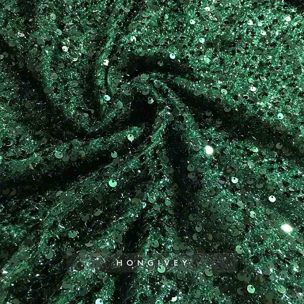 Sequins V-Neck Long Sleeve A-Line Evening Dress