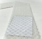 Luxury Beaded V-Neck 3/4 Sleeve Mermaid Sparkle Evening Dress