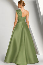 One Shoulder Sleeveless Bow Sequins Sparkle Mermaid Court Train Evening Dress