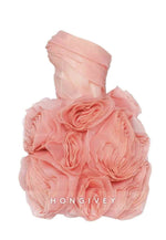 Strapless A-Line Crisscross Back Short Homecoming Dresses with ruffles