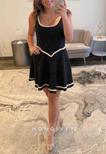 Simple Regular Straps A-Line Pleated Short Homecoming Dress with Trim