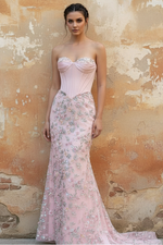 Blush Pink Prom Dress with Enchanted Floral 3D Appliqu