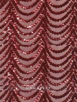 Red Off the Shoulder Long Sleeve A-Line Evening Dress