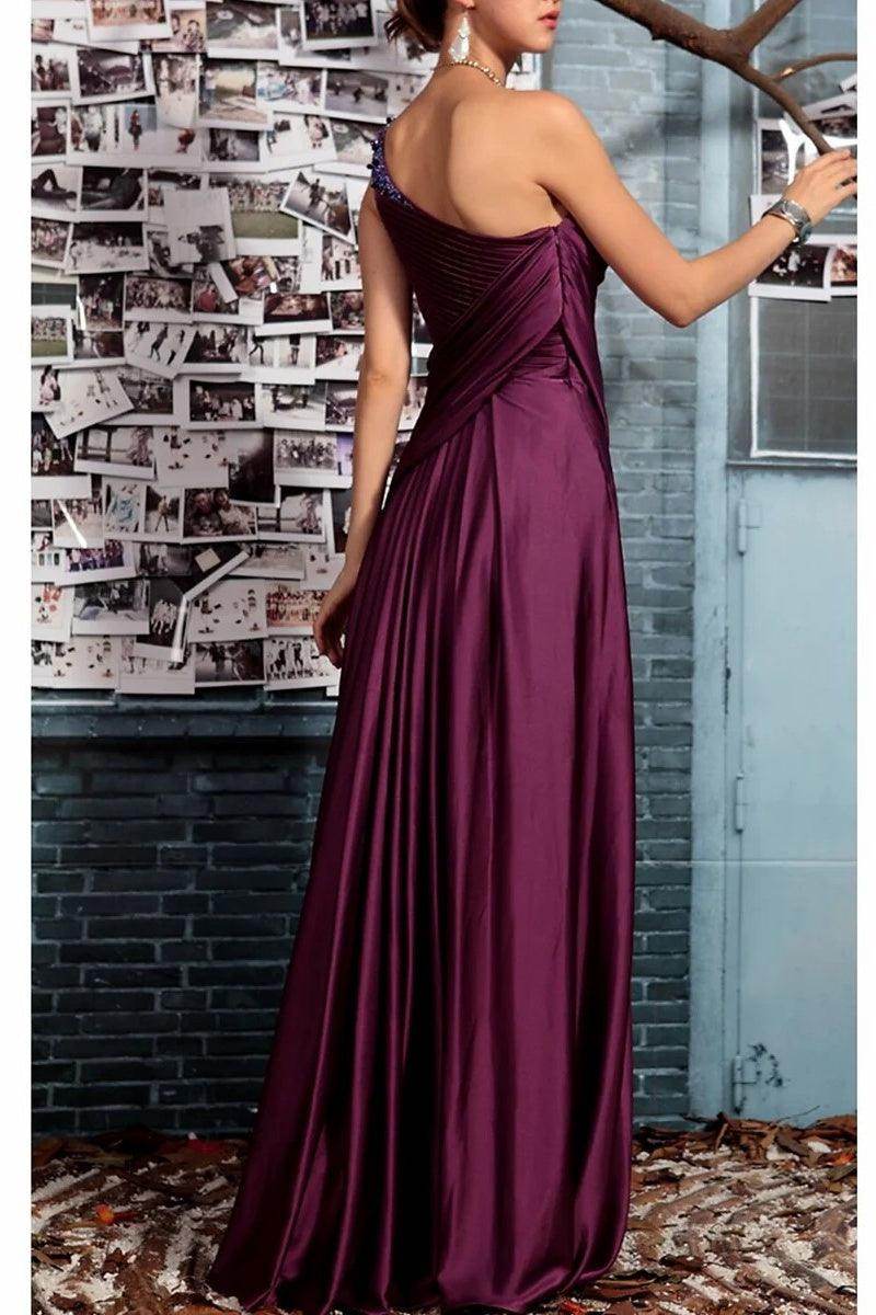 Sheath One Shoulder Sleeveless Floor Length Mother Dresses