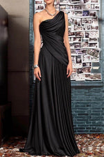 Sheath One Shoulder Sleeveless Floor Length Mother Dresses