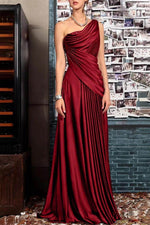 Sheath One Shoulder Sleeveless Floor Length Mother Dresses