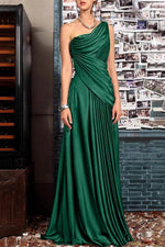 Sheath One Shoulder Sleeveless Floor Length Mother Dresses
