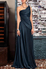 Sheath One Shoulder Sleeveless Floor Length Mother Dresses