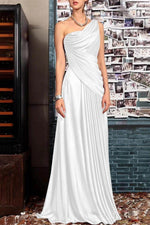 Sheath One Shoulder Sleeveless Floor Length Mother Dresses