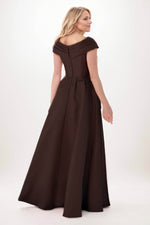 A-Line Maxi Satin Mother of the Bride Dresses