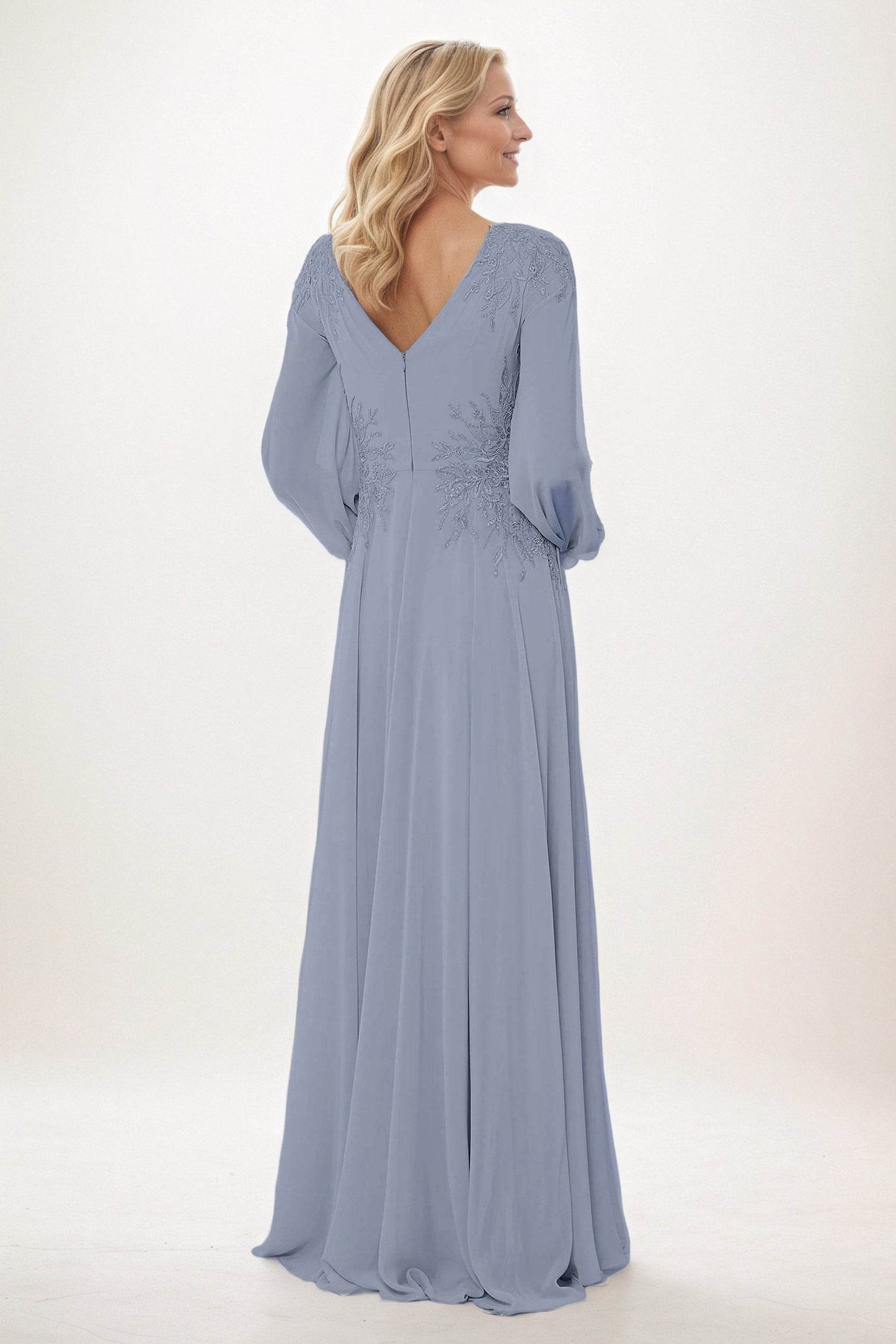 A-Line Maxi Chiffon Mother of the Bride Dresses