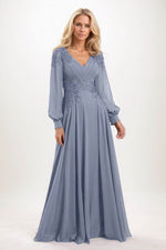 A-Line Maxi Chiffon Mother of the Bride Dresses