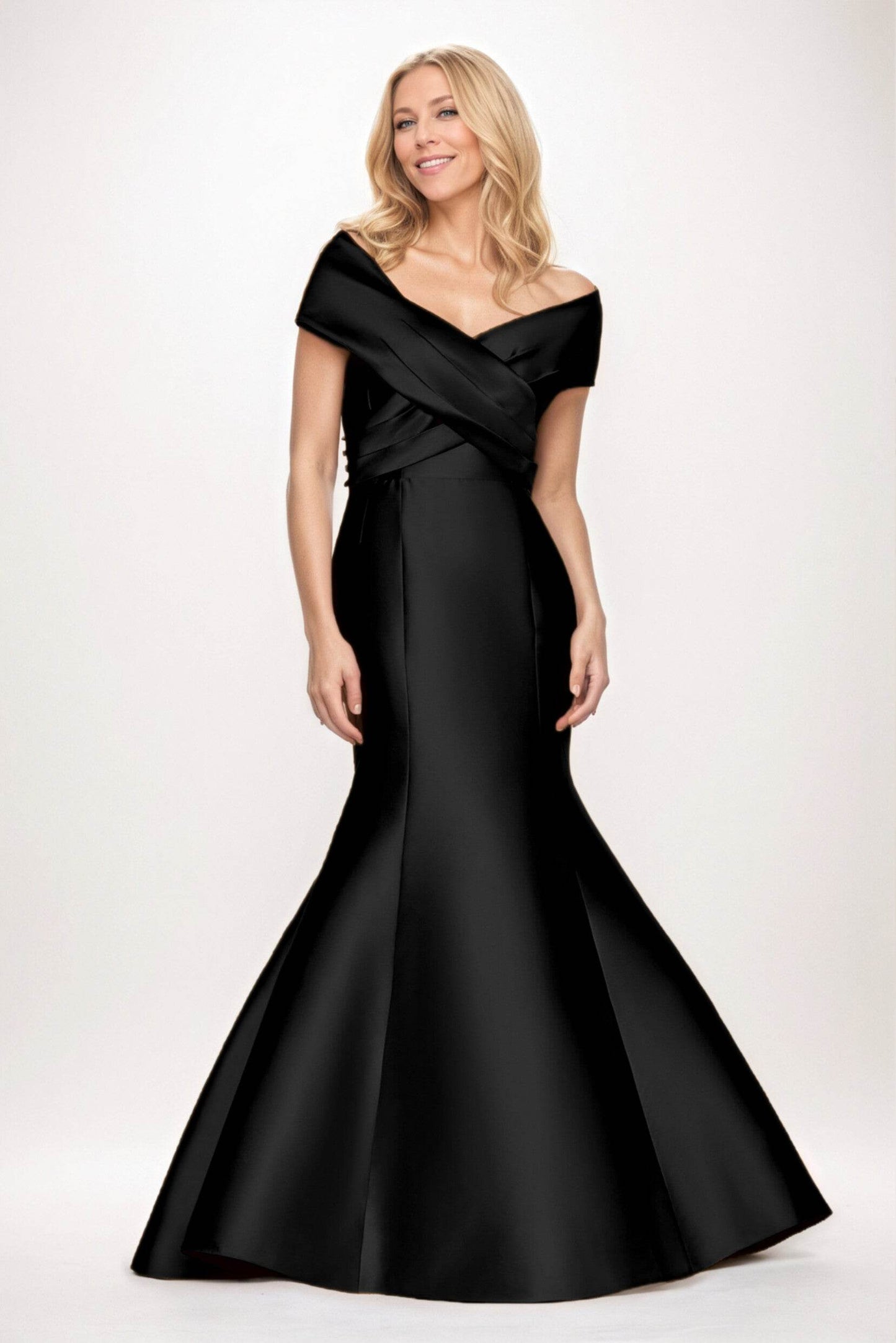 Trumpet-Mermaid Maxi Satin Mother of the Bride Dresses
